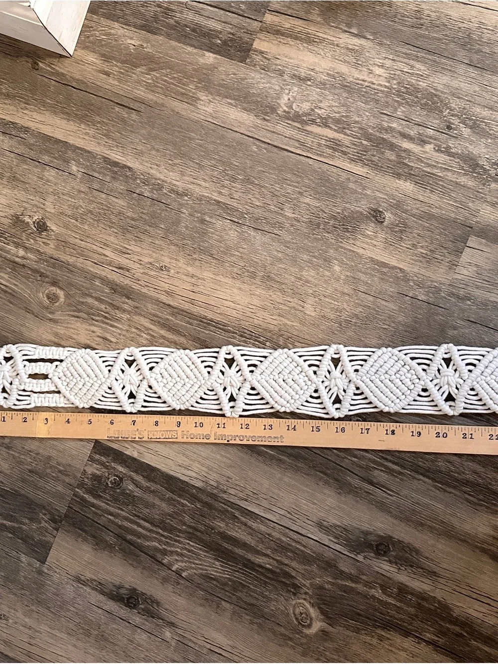 Boho‎ Macramé Belt in White